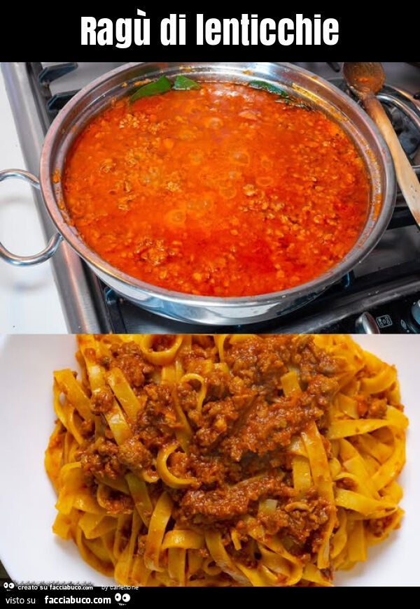Ragù di lenticchie