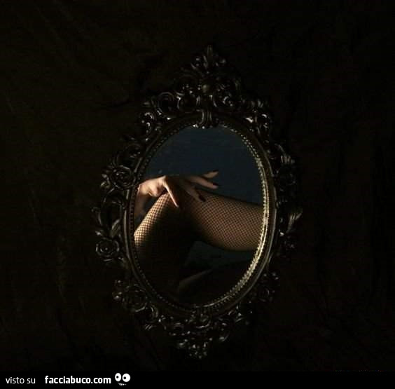 Calze a rete allo specchio