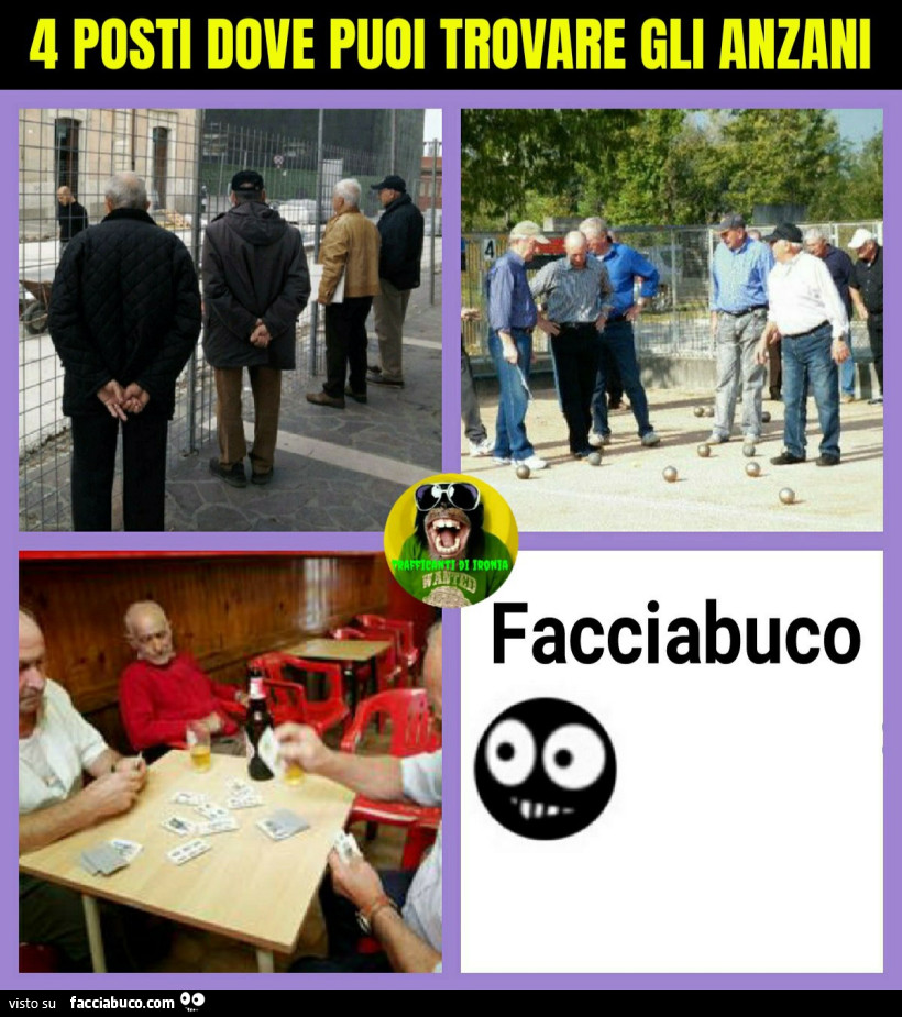 Quattro posti dove trovare gli anziani