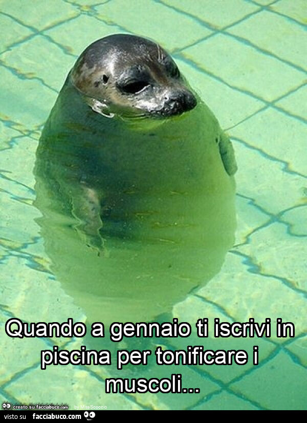 Quando a gennaio ti iscrivi in piscina per tonificare i muscoli