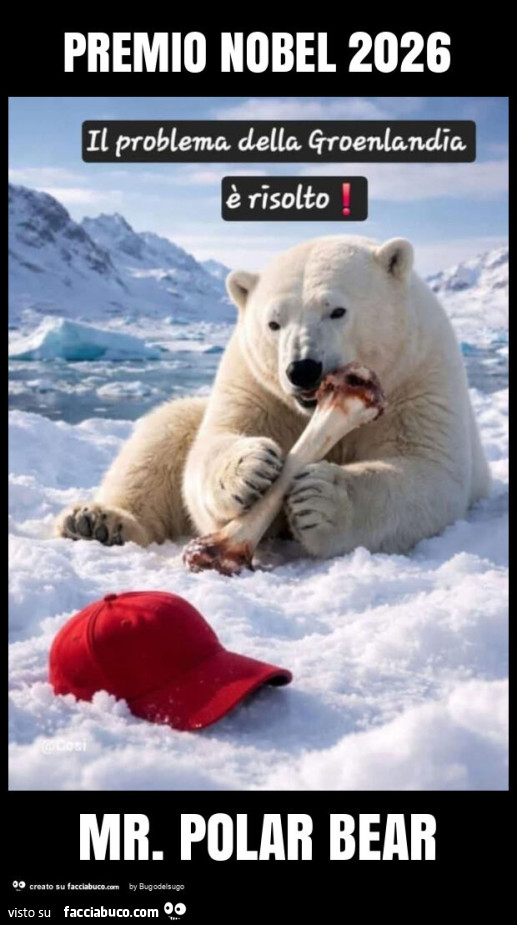 Premio nobel 2026 mr. Polar bear