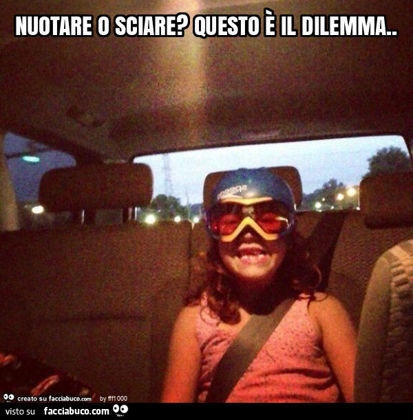 Nuotare o sciare? Questo è il dilemma