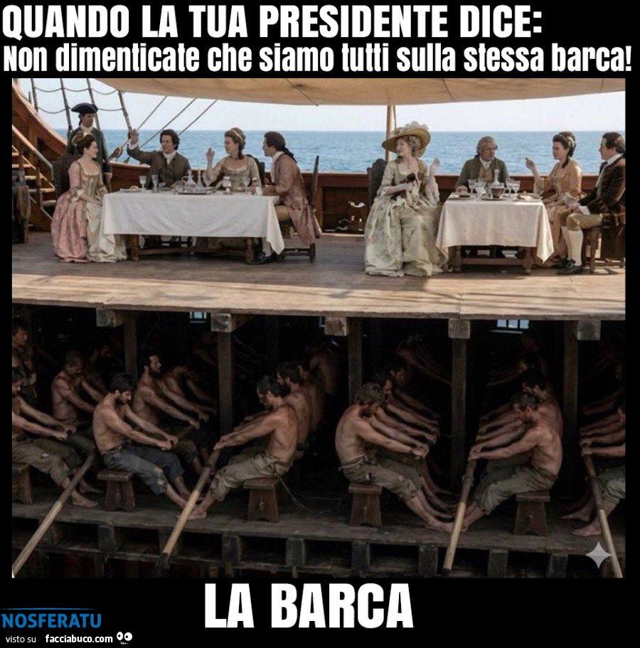 Non dimenticate che siamo tutti sulla stessa barca