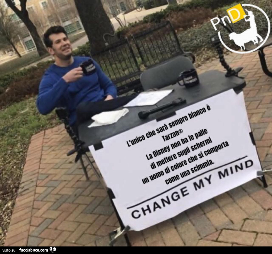 L'unico che sarà sempre bianco è tarzan