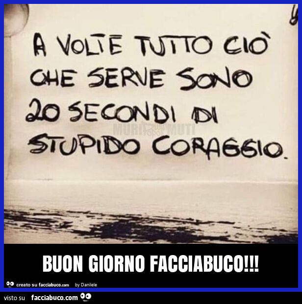 Buon giorno facciabuco