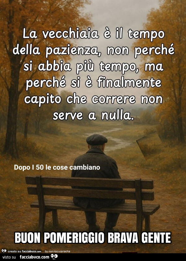 Buon pomeriggio brava gente