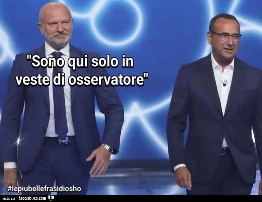 Sono qui solo in veste di osservatore pucci sanremo