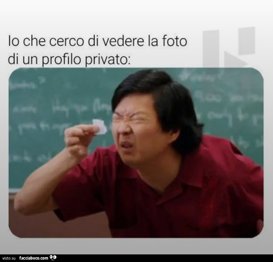 Io che cerco di vedere la foto di un profilo privato
