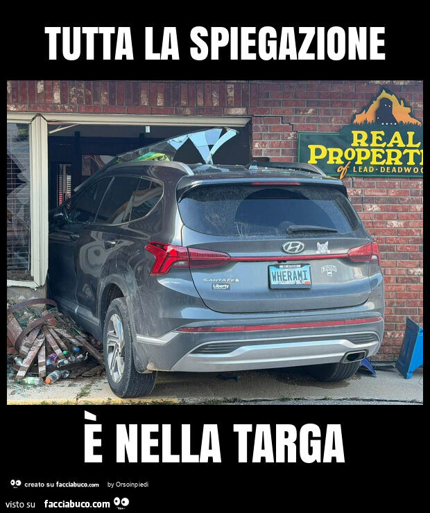 Tutta la spiegazione è nella targa