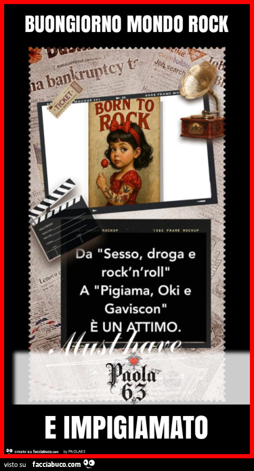 Buongiorno mondo rock e impigiamato