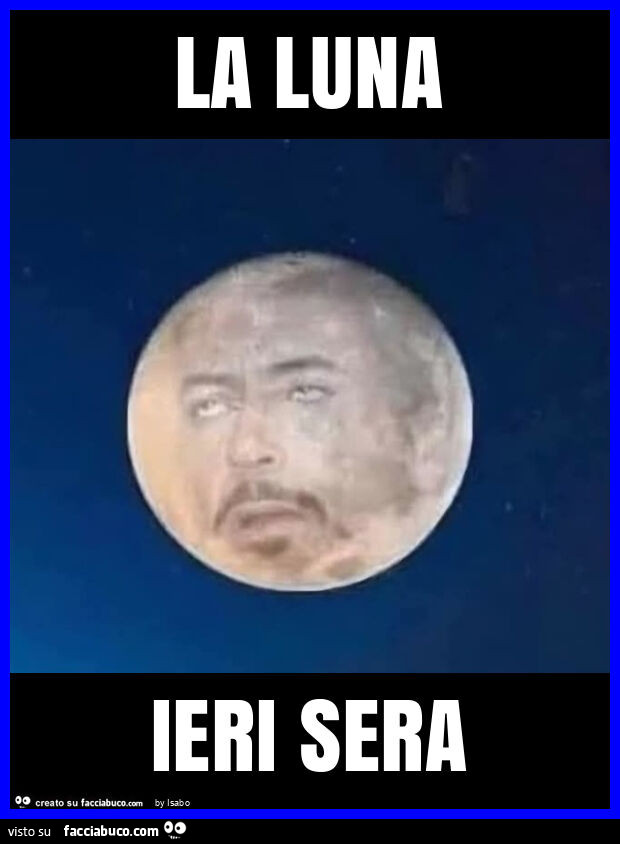 La luna ieri sera