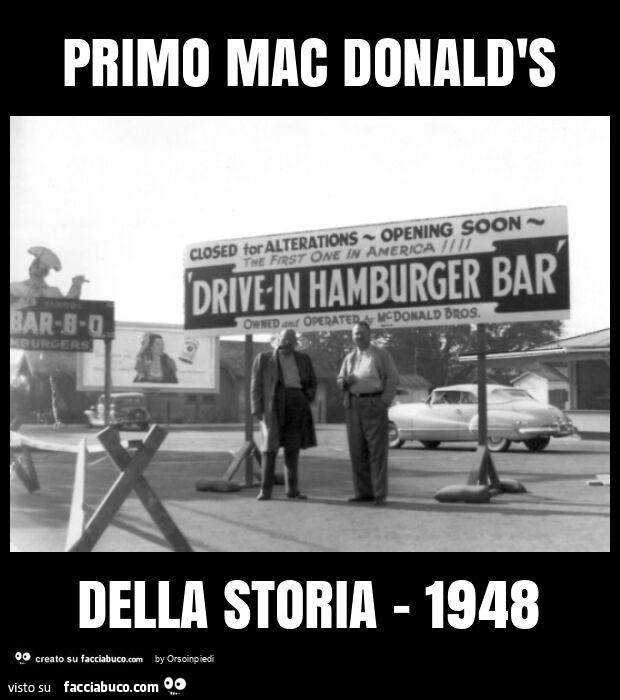 Primo mac donald's della storia - 1948