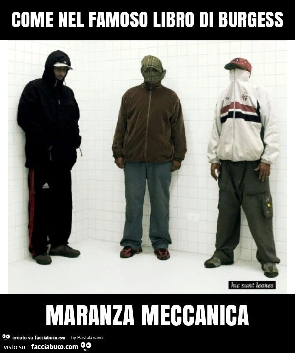 Come nel famoso libro di burgess maranza meccanica
