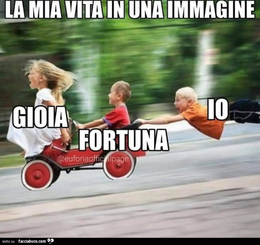 La mia vita in un immagine gioia fortuna io