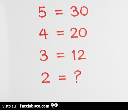 Giochino matematico 5 uguale 30