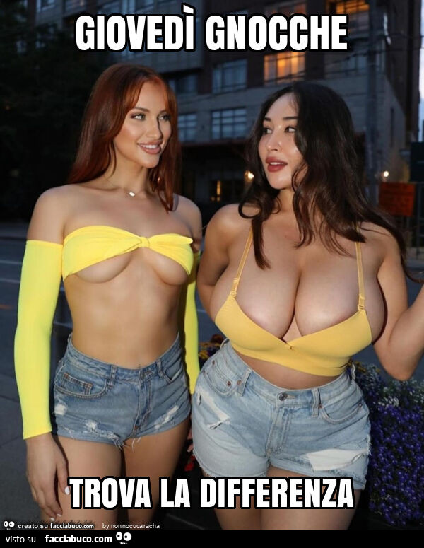 Giovedì gnocche trova la differenza