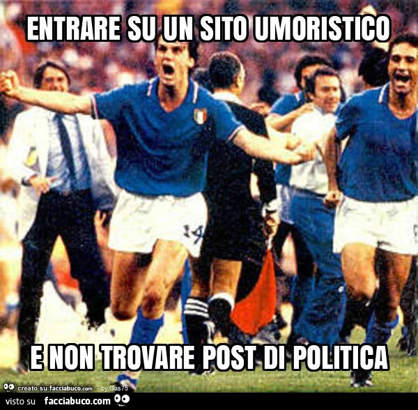 Entrare su un sito umoristico e non trovare post di politica