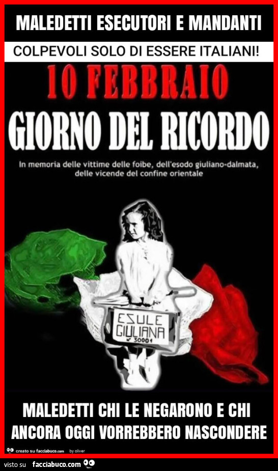 Maledetti esecutori e mandanti maledetti chi le negarono e chi ancora oggi vorrebbero nascondere