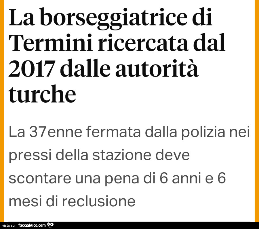 La borseggiatrice di termini ricercata dal 2017 dalle autorità turche