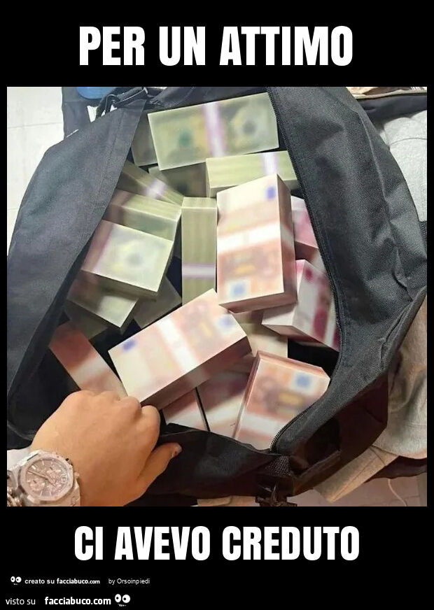 Per un attimo ci avevo creduto