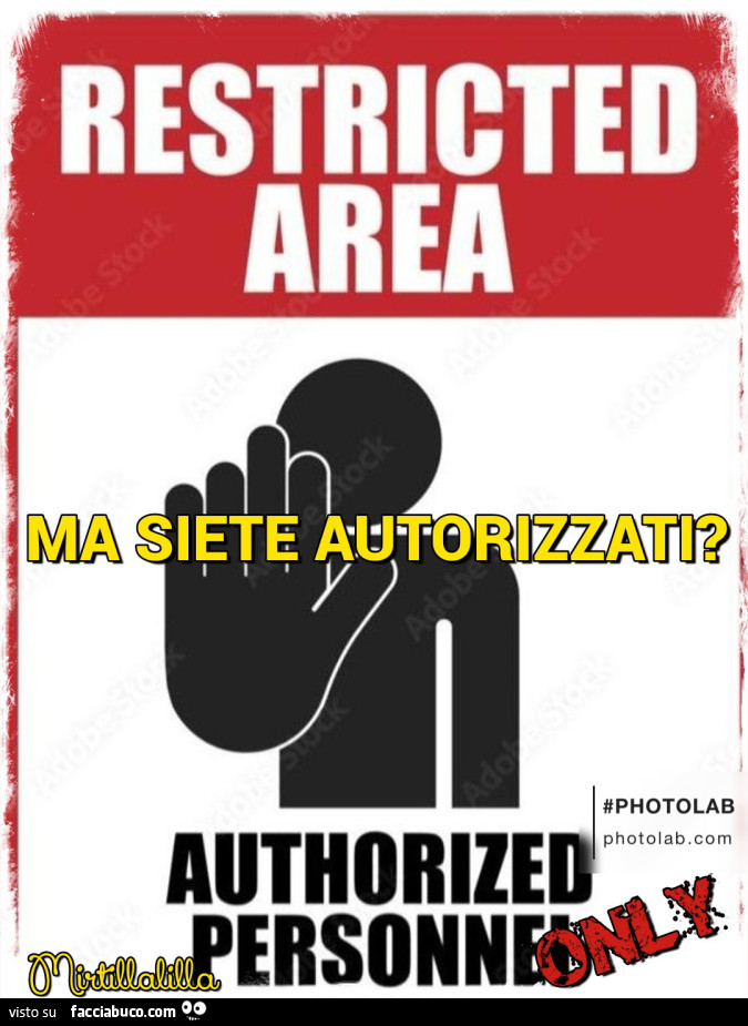 Siete autorizzati?