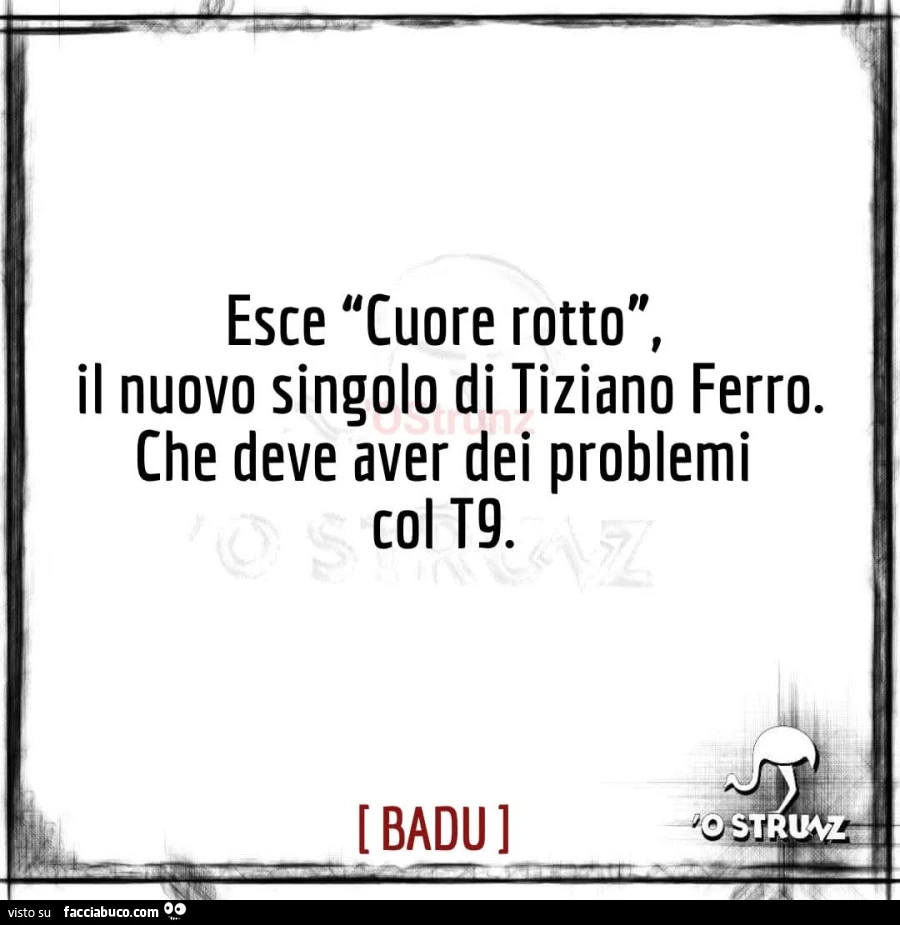 Esce cuore rotto, il nuovo singolo di tiziano ferro. Che deve aver dei problemi col t9