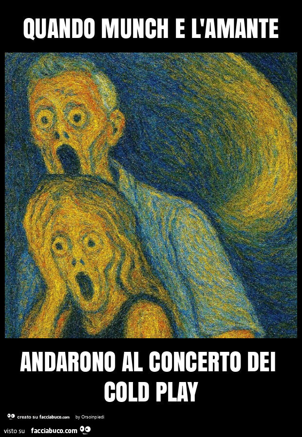 Quando munch e l'amante andarono al concerto dei cold play