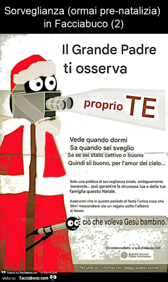Sorveglianza (ormai pre-natalizia) in Facciabuco (2) (Courtesy a sua insaputa Scarfolk. Blogspot)