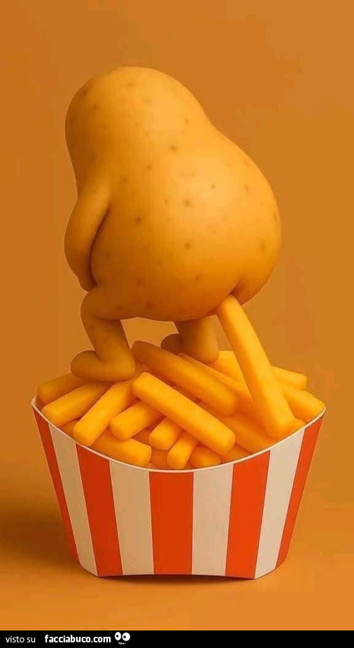 Patata caga patatine fritte