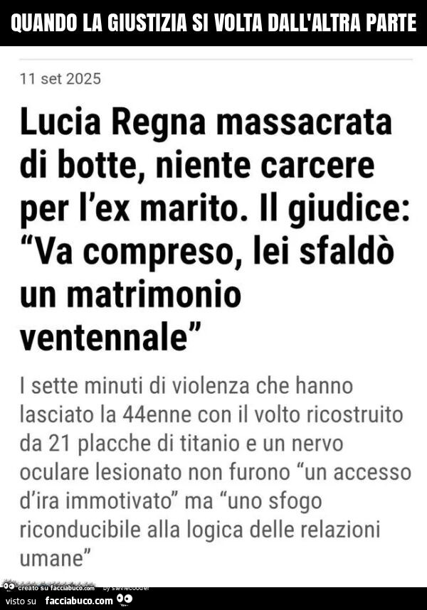 Quando la giustizia si volta dall'altra parte