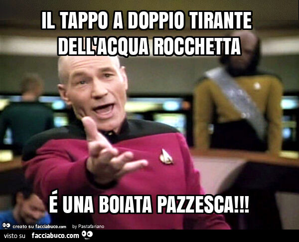 Il tappo a doppio tirante dell'acqua rocchetta รฉ una boiata pazzesca