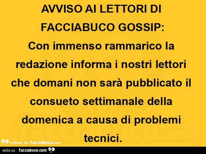 Pubblicazione sospesa