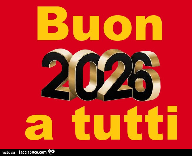 Buon 2026 a tutti