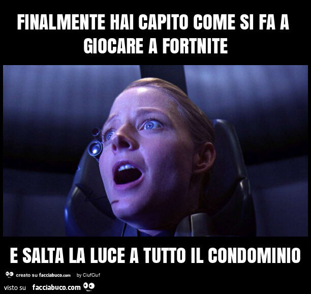 Finalmente hai capito come si fa a giocare a fortnite e salta la luce a tutto il condominio