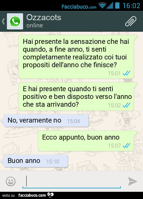 Hai presente la sensazione che hai quando, a fine anno, ti senti completamente realizzato coi tuoi propositi dell'anno che finisce? E hai presente quando ti senti positivo e ben disposto verso l'anno che sta arrivando? No, veramente no. Ecco app
