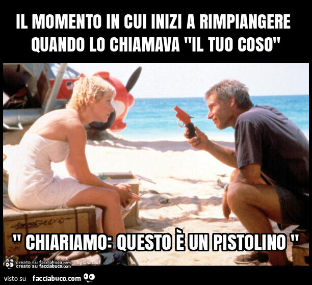 Il momento in cui inizi a rimpiangere quando lo chiamava "il tuo coso"