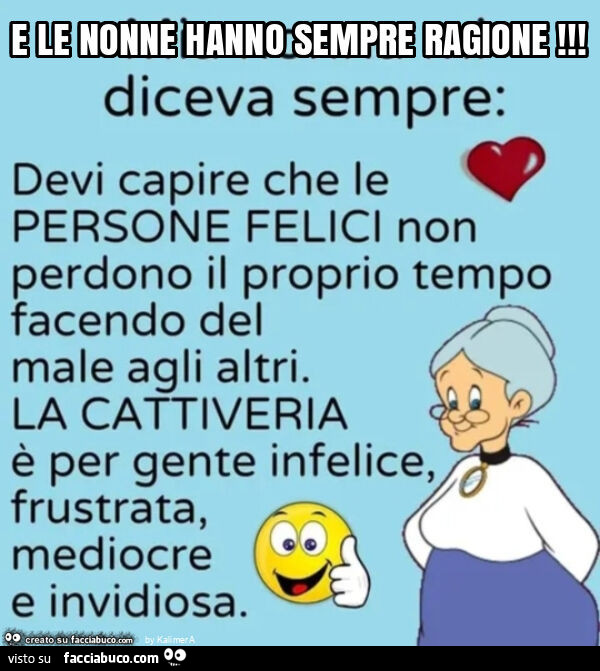 E le nonne hanno sempre ragione