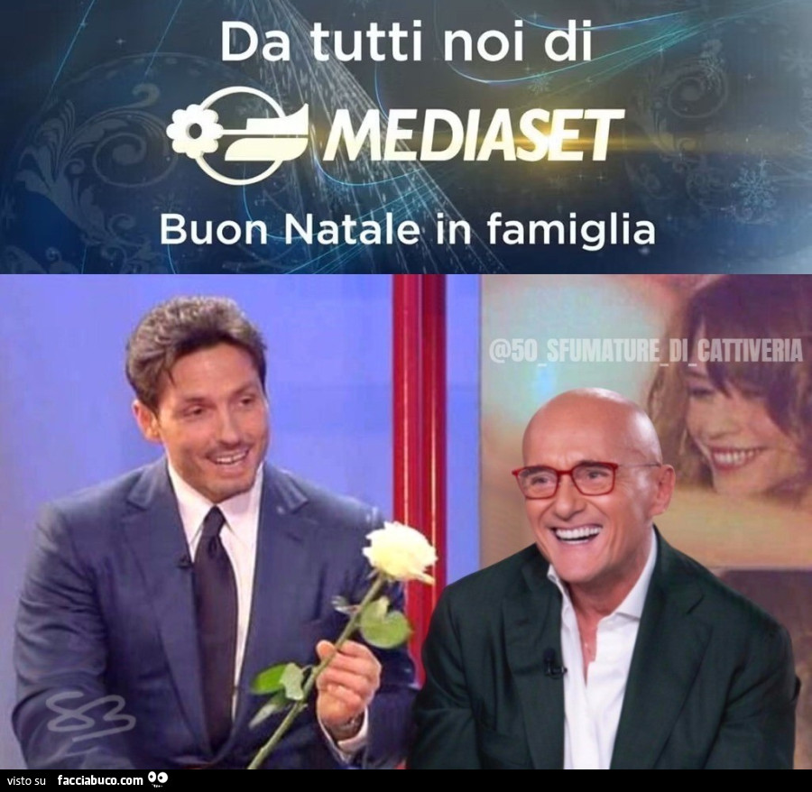 Buon Natale in famiglia da tutti noi di Mediaset