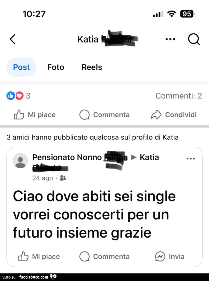 Ciao dove abiti sei single vorrei conoscerti per un futuro insieme grazie