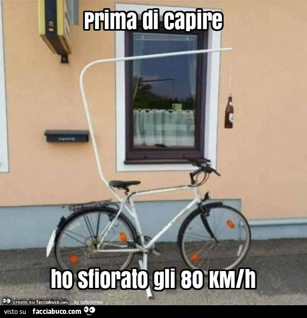 Prima di capire ho sfiorato gli 80 km/h
