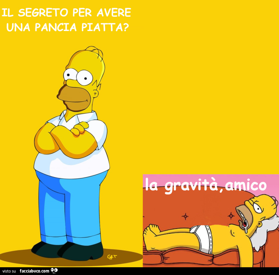 Il segreto per avere una pancia piatta? La gravità, amico