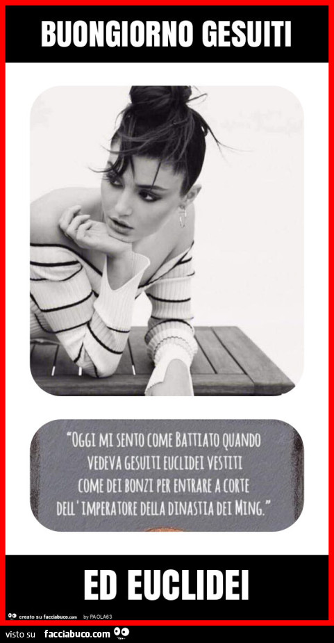 Buongiorno gesuiti ed euclidei