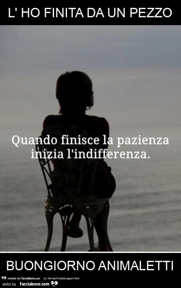 L' ho finita da un pezzo buongiorno animaletti