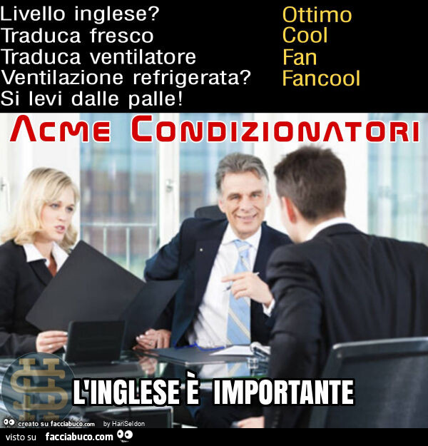 L'inglese è importante