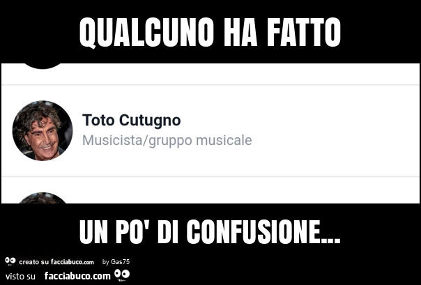 Qualcuno ha fatto un po' di confusione