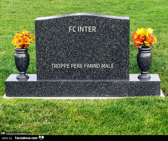 Fc inter. Troppe pere fanno male