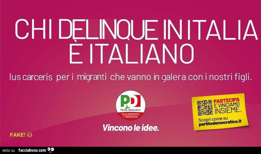 Chi delinque in italia e italiano