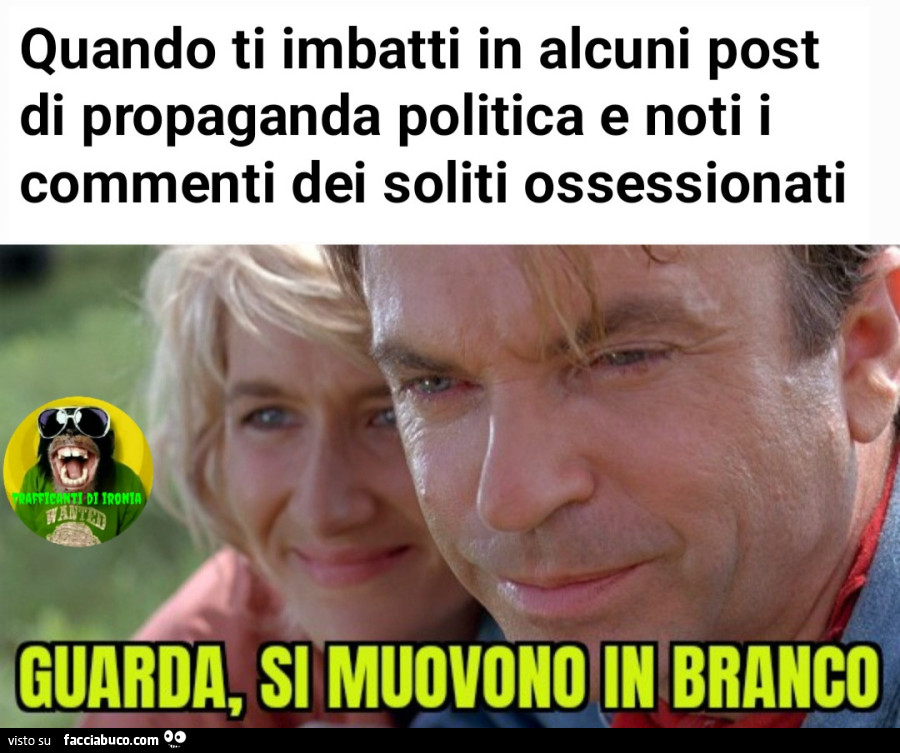 Quando ti imbatti in alcuni post di propaganda politica e noti I commenti dei soliti ossessionati