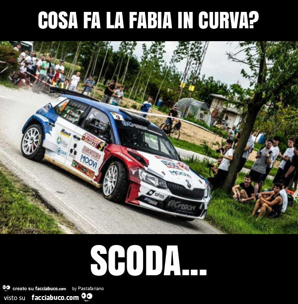 Cosa fa la fabia in curva? Scoda