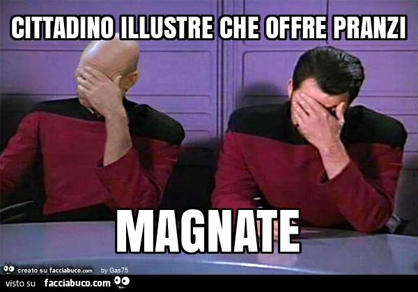 Cittadino illustre che offre pranzi magnate